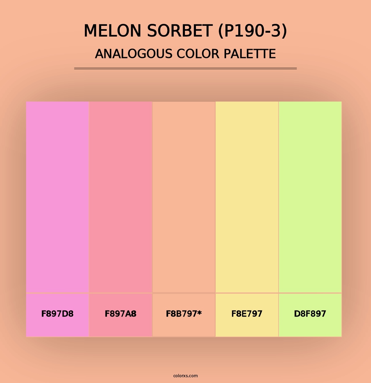 Melon Sorbet (P190-3) - Analogous Color Palette