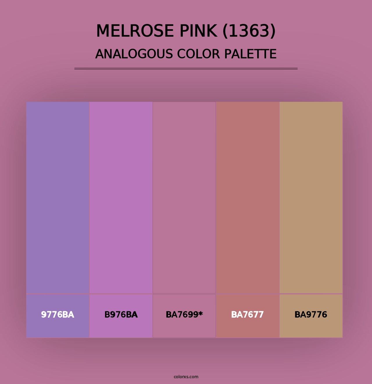 Melrose Pink (1363) - Analogous Color Palette