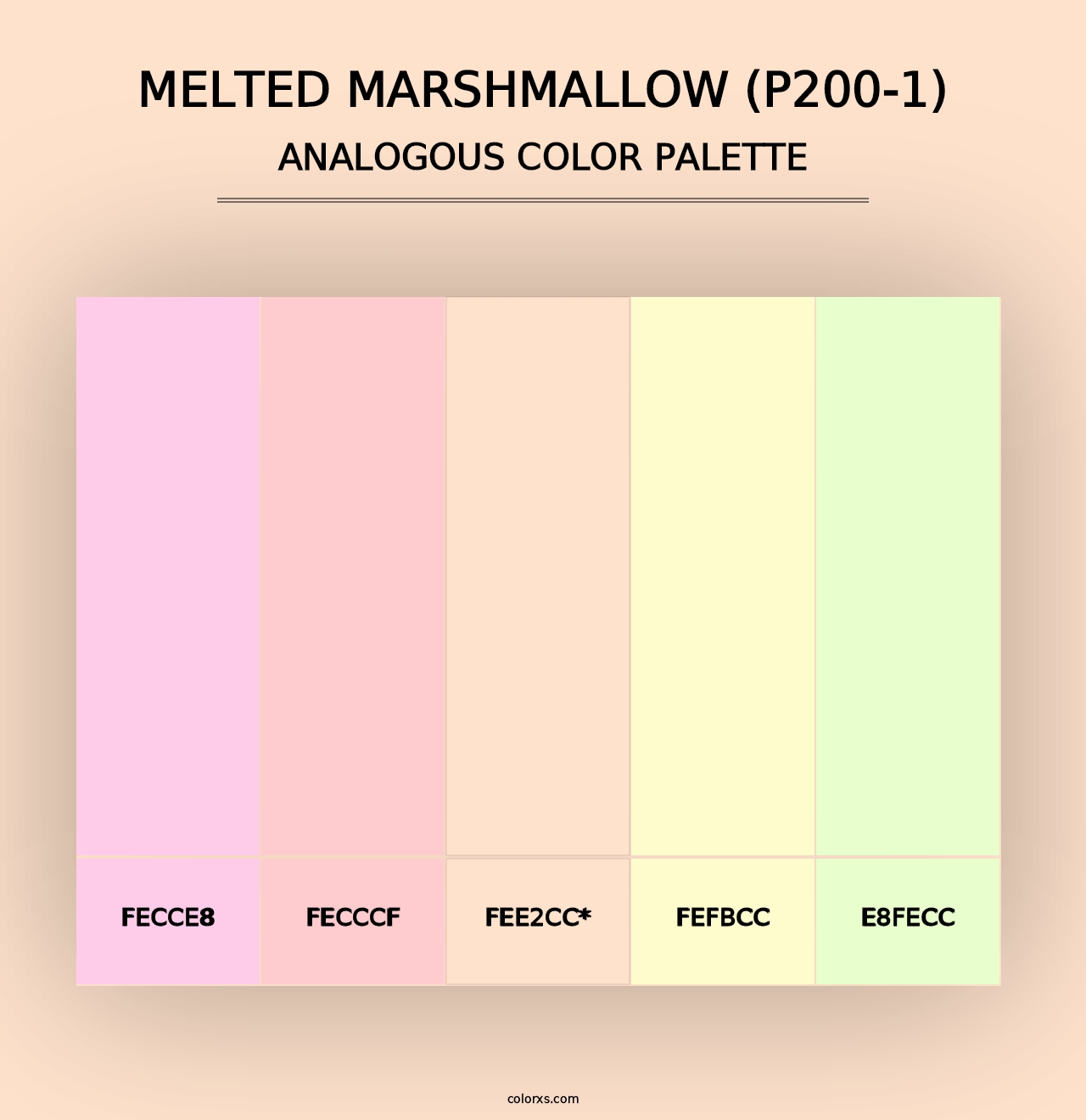 Melted Marshmallow (P200-1) - Analogous Color Palette