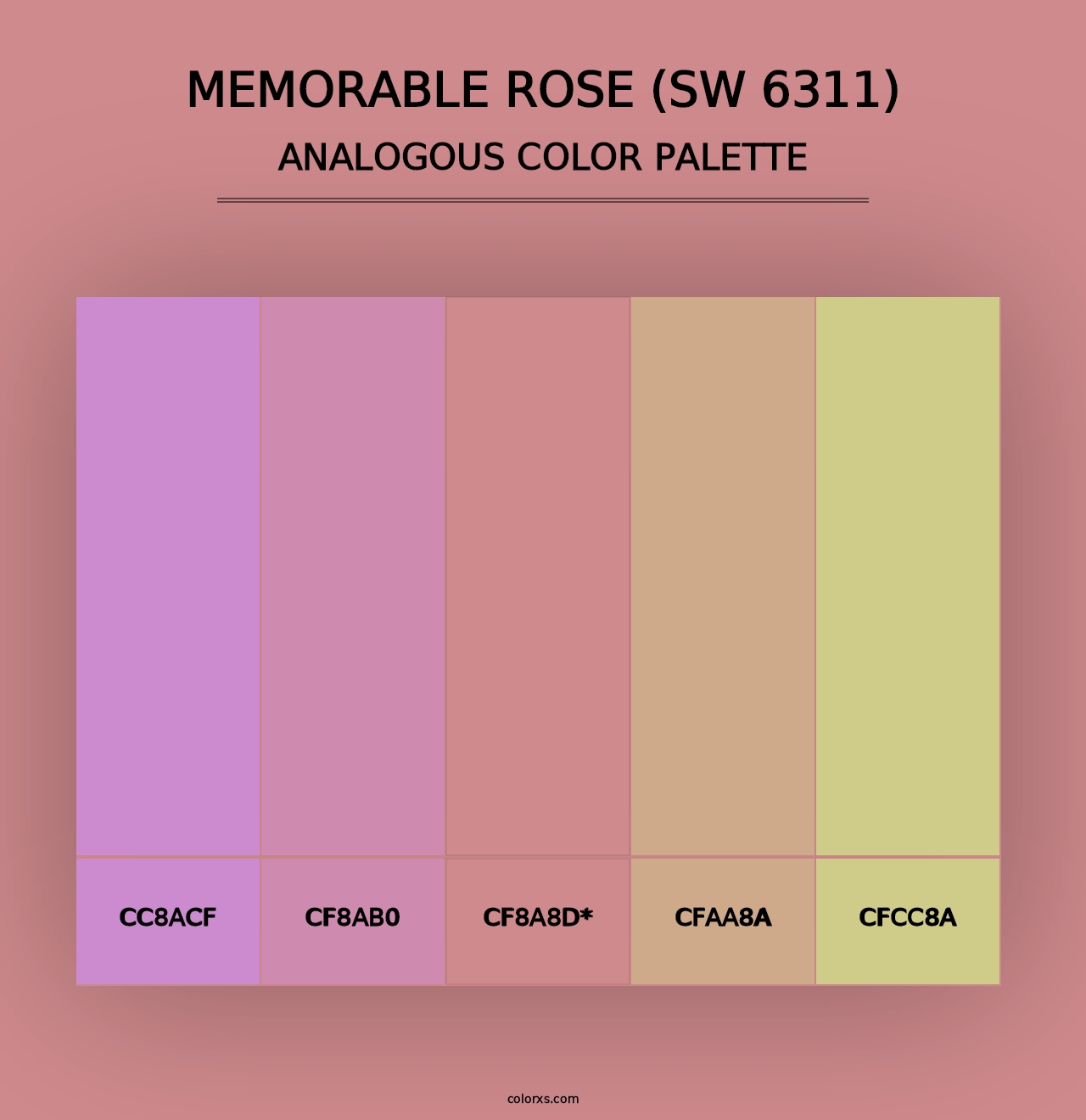 Memorable Rose (SW 6311) - Analogous Color Palette