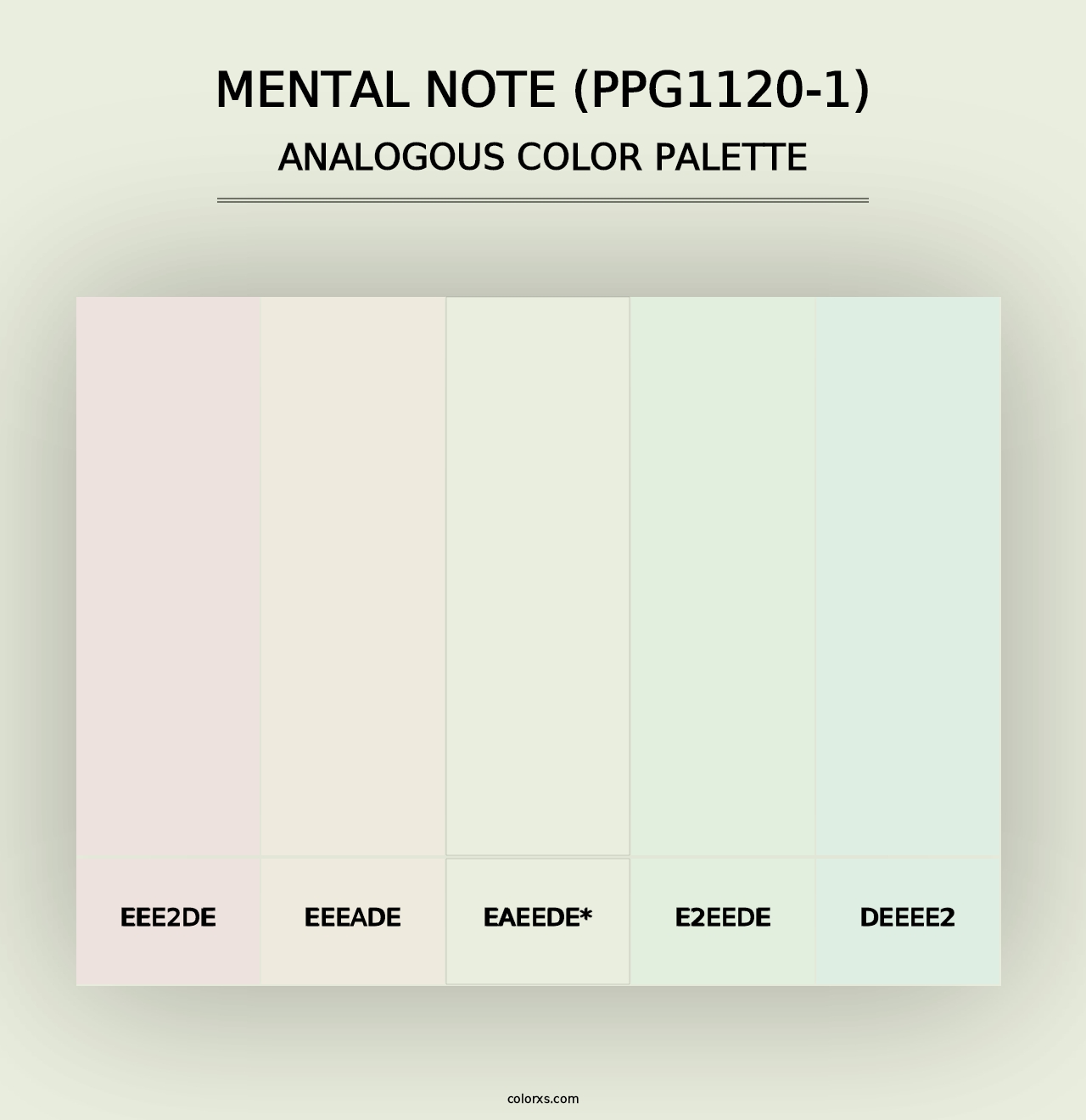 Mental Note (PPG1120-1) - Analogous Color Palette