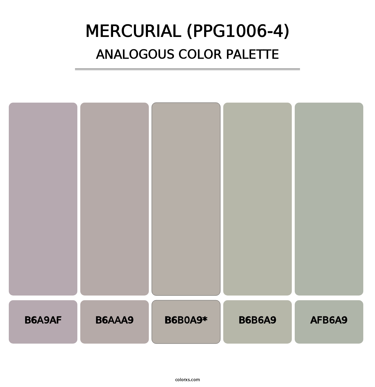 Mercurial (PPG1006-4) - Analogous Color Palette