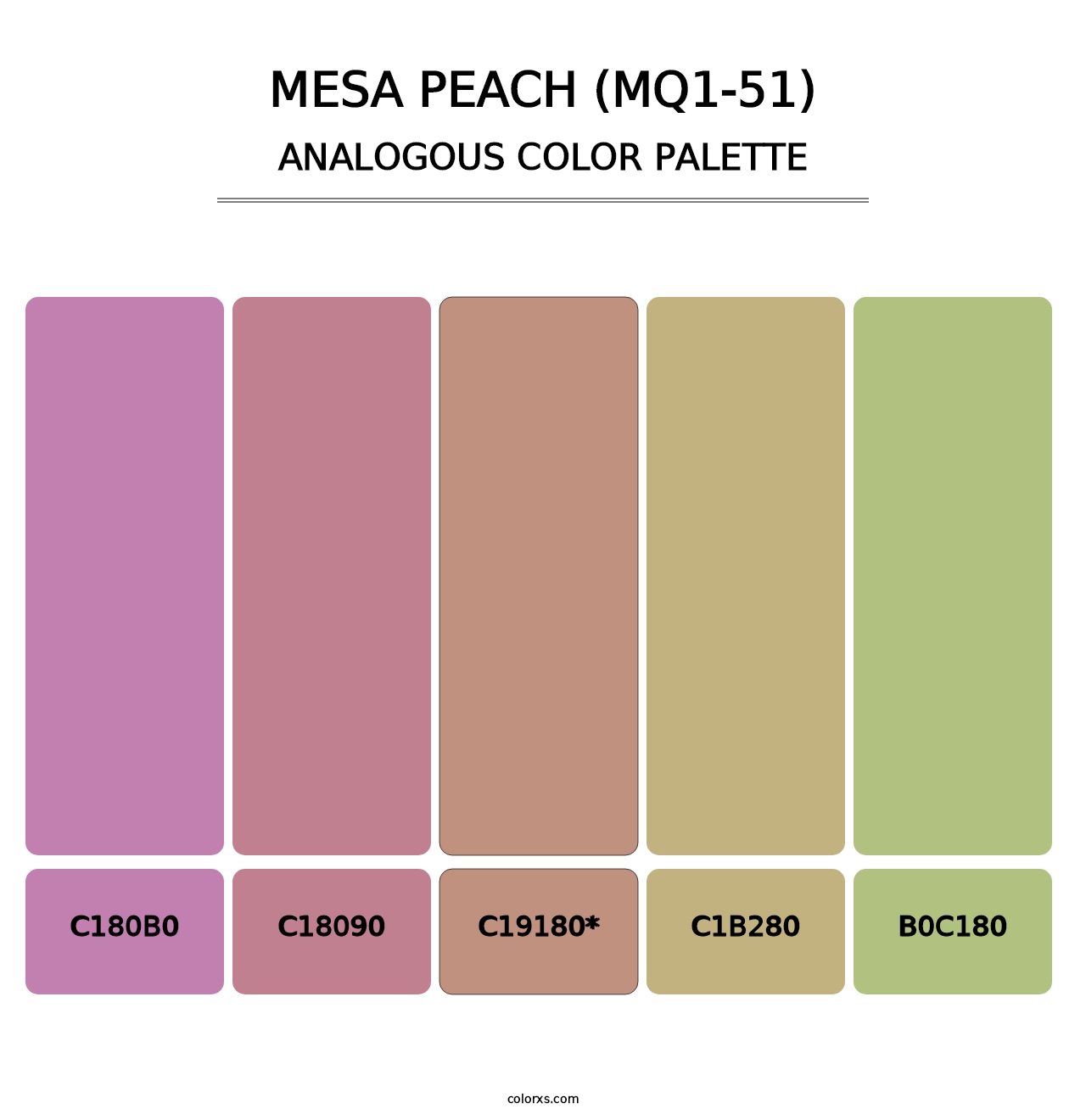 Mesa Peach (MQ1-51) - Analogous Color Palette