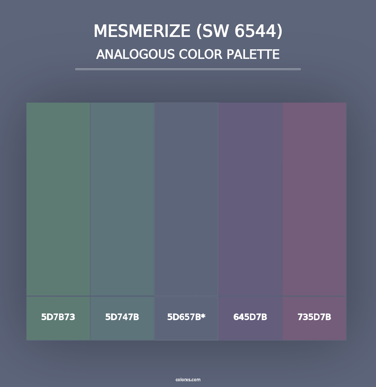 Mesmerize (SW 6544) - Analogous Color Palette