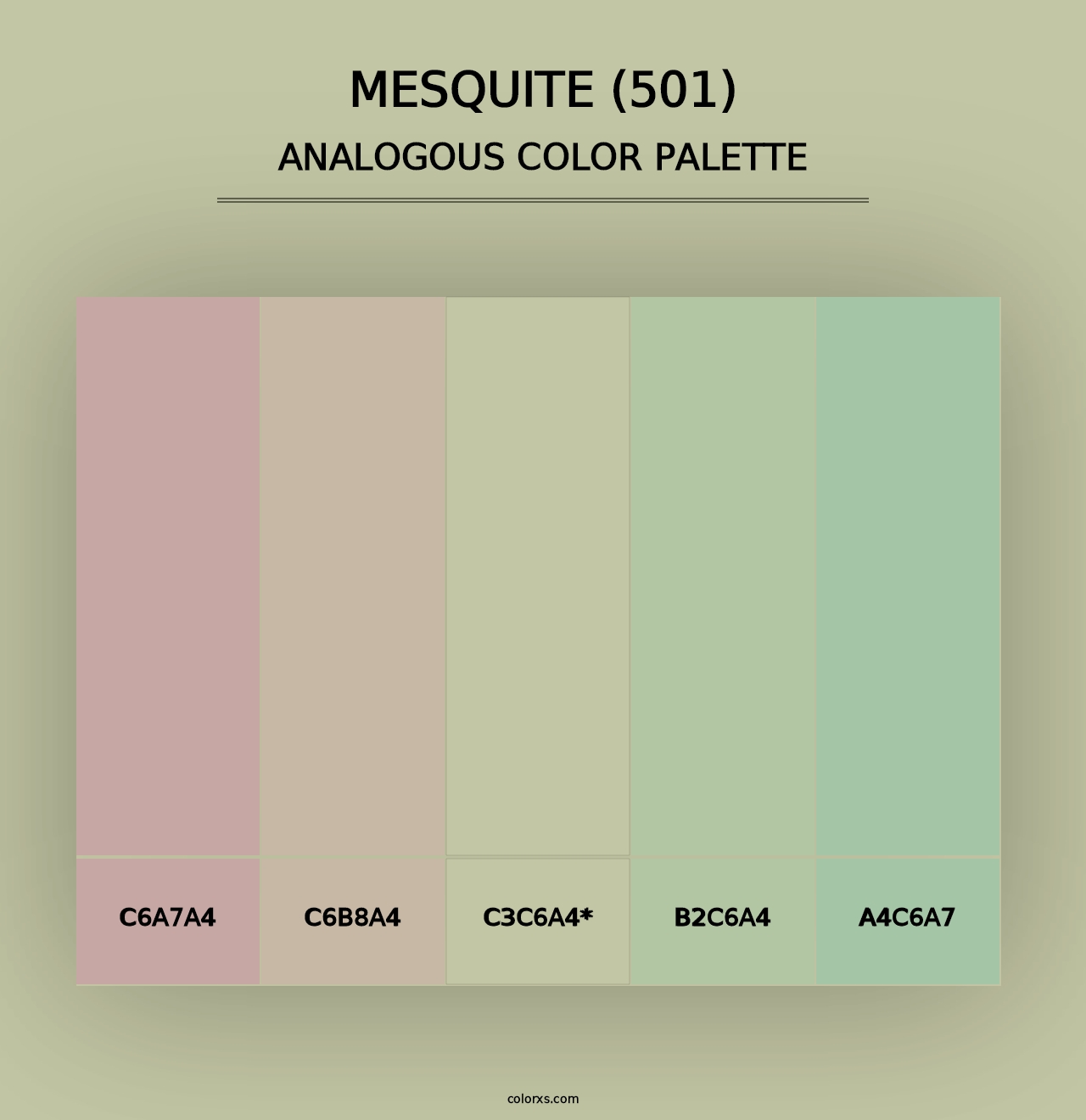 Mesquite (501) - Analogous Color Palette