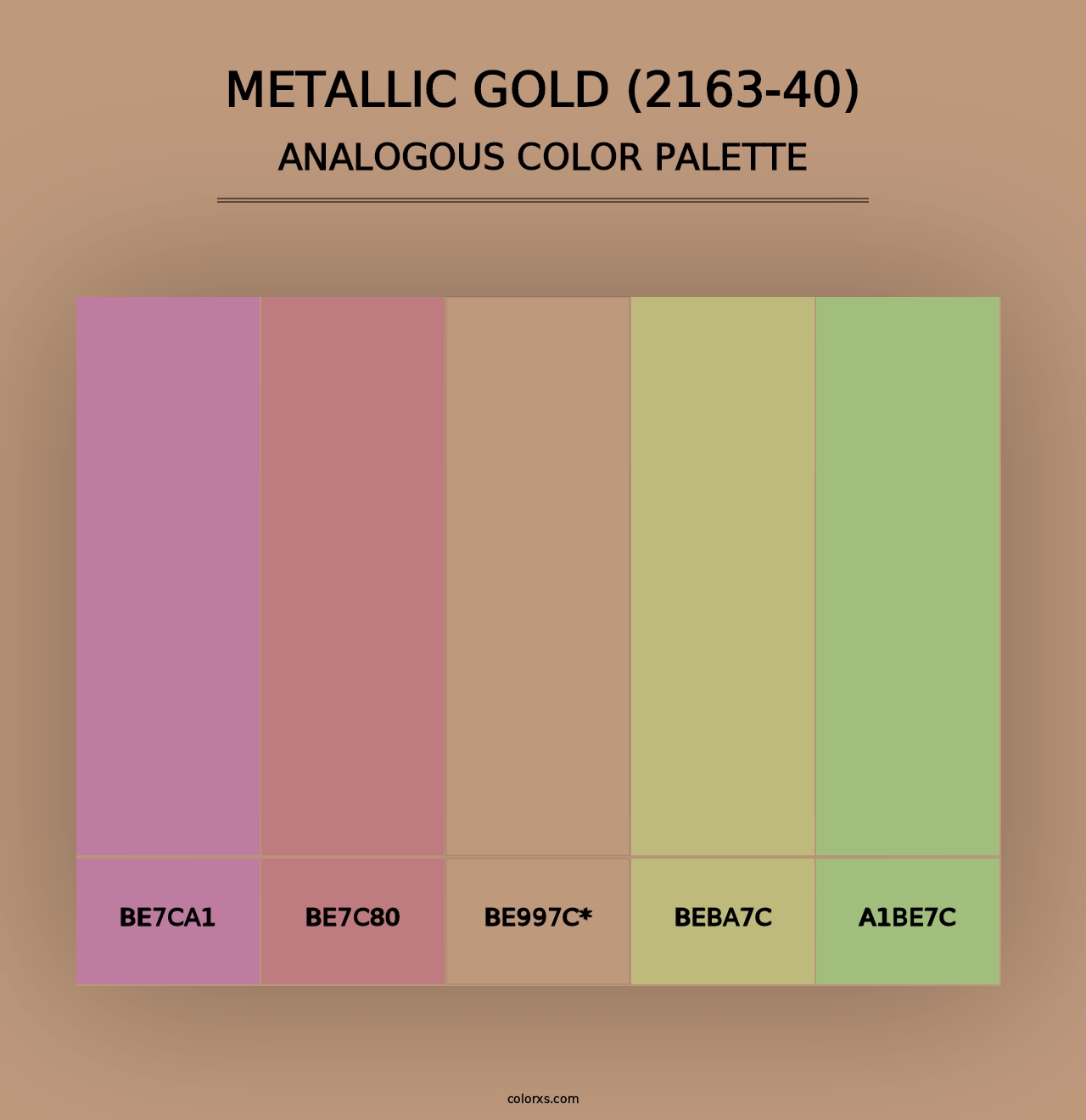 Metallic Gold (2163-40) - Analogous Color Palette