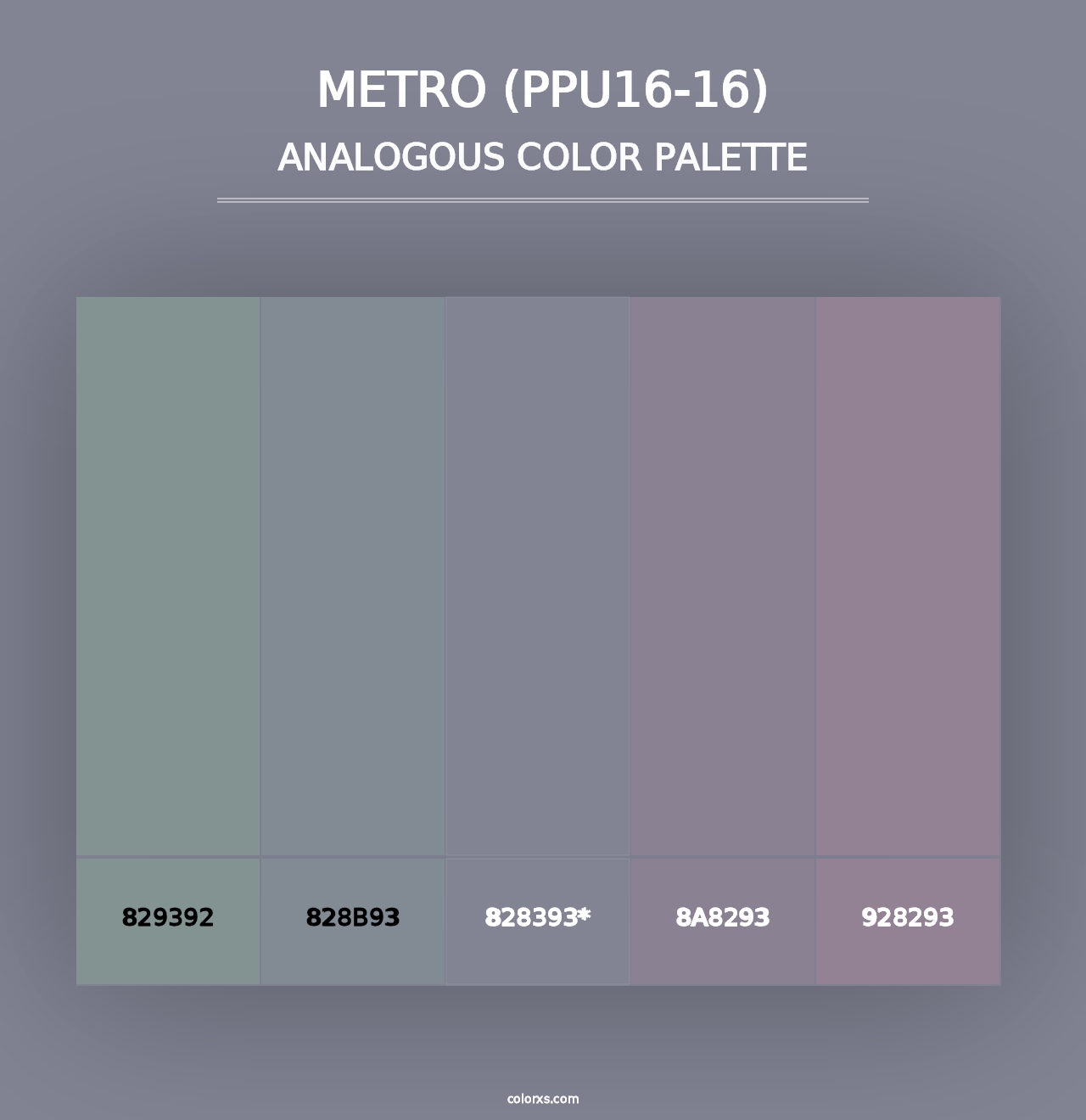 Metro (PPU16-16) - Analogous Color Palette