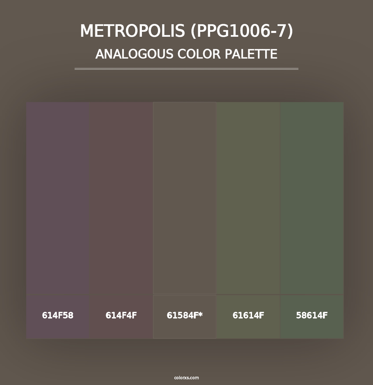 Metropolis (PPG1006-7) - Analogous Color Palette