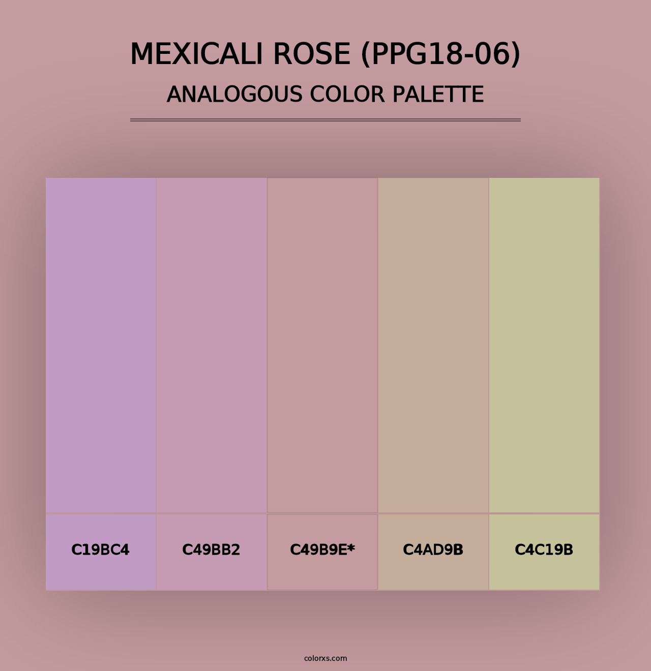 Mexicali Rose (PPG18-06) - Analogous Color Palette