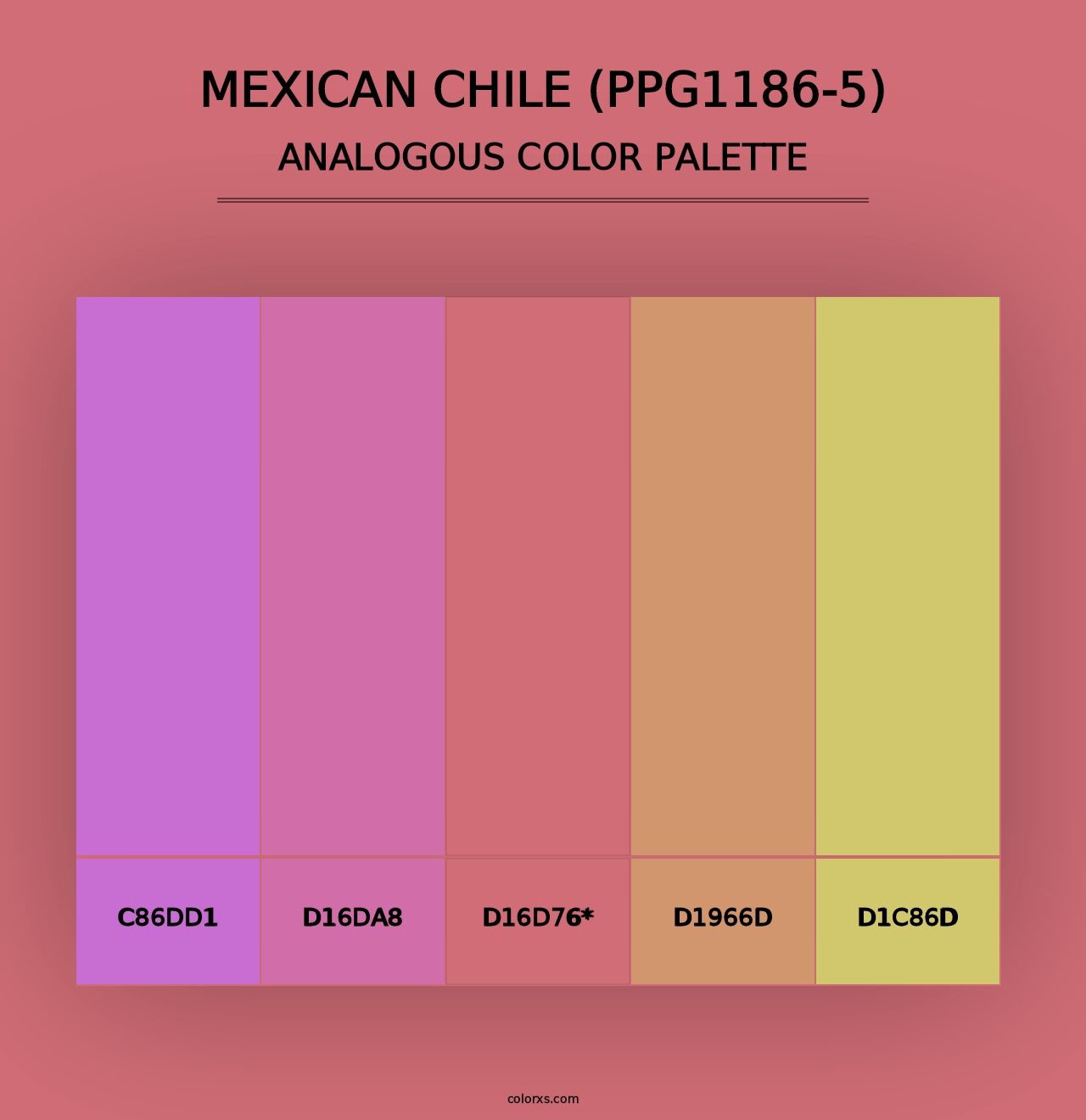 Mexican Chile (PPG1186-5) - Analogous Color Palette