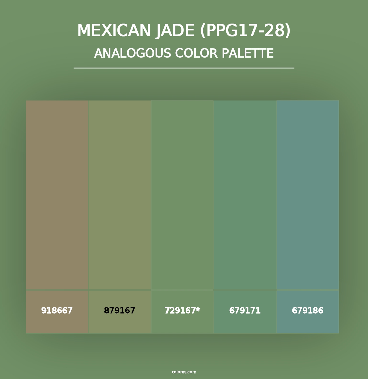 Mexican Jade (PPG17-28) - Analogous Color Palette