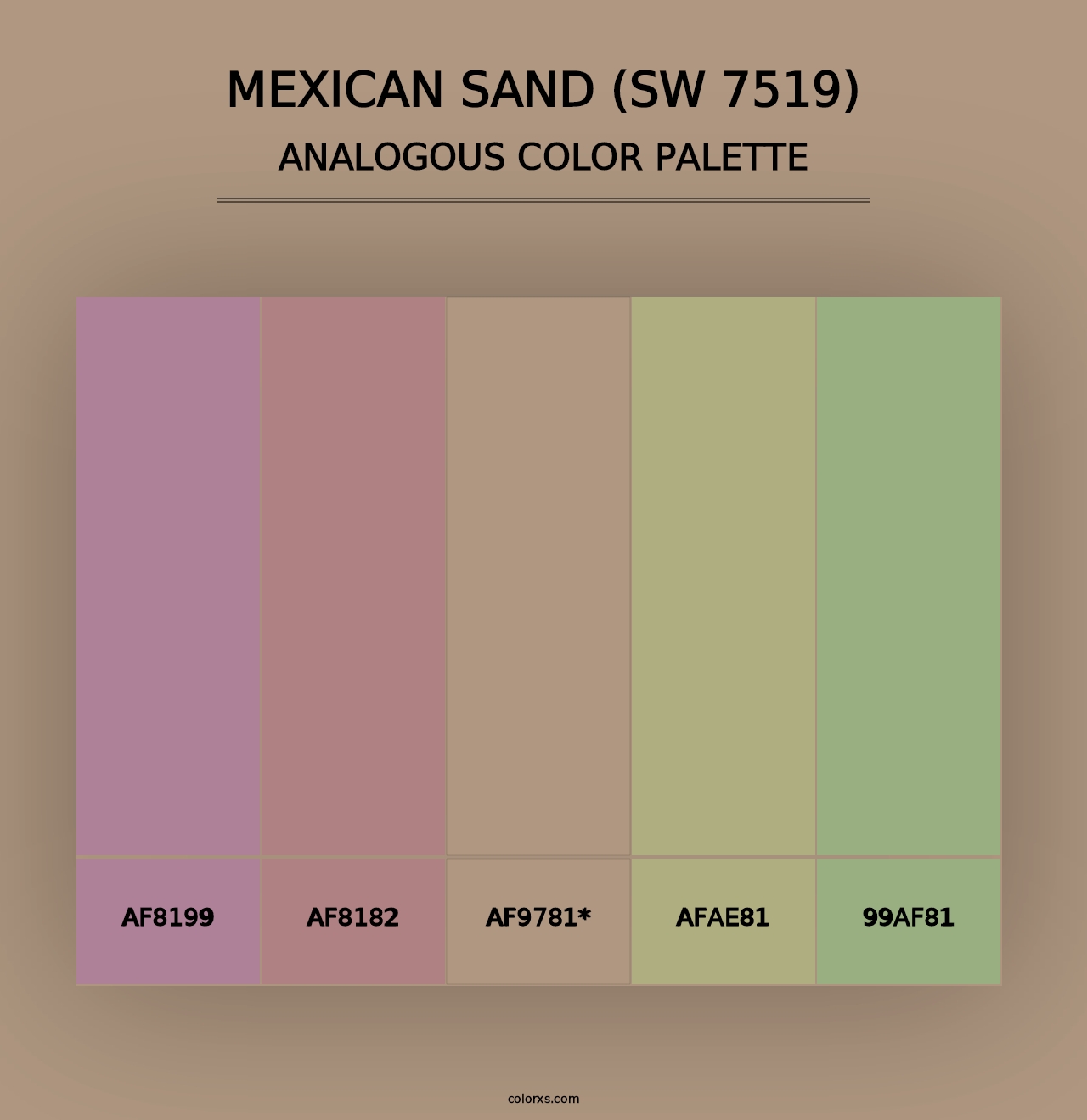 Mexican Sand (SW 7519) - Analogous Color Palette