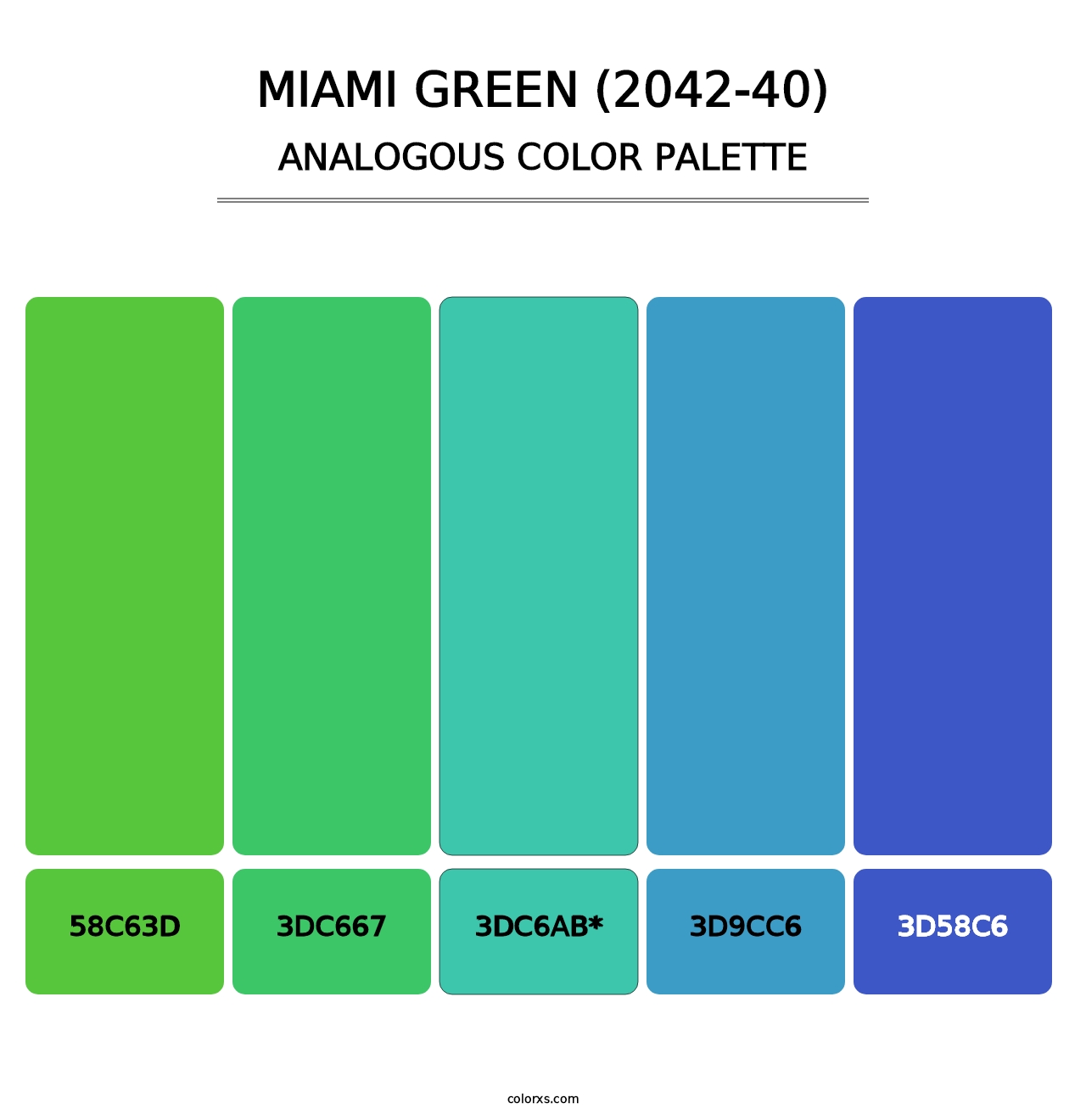 Miami Green (2042-40) - Analogous Color Palette