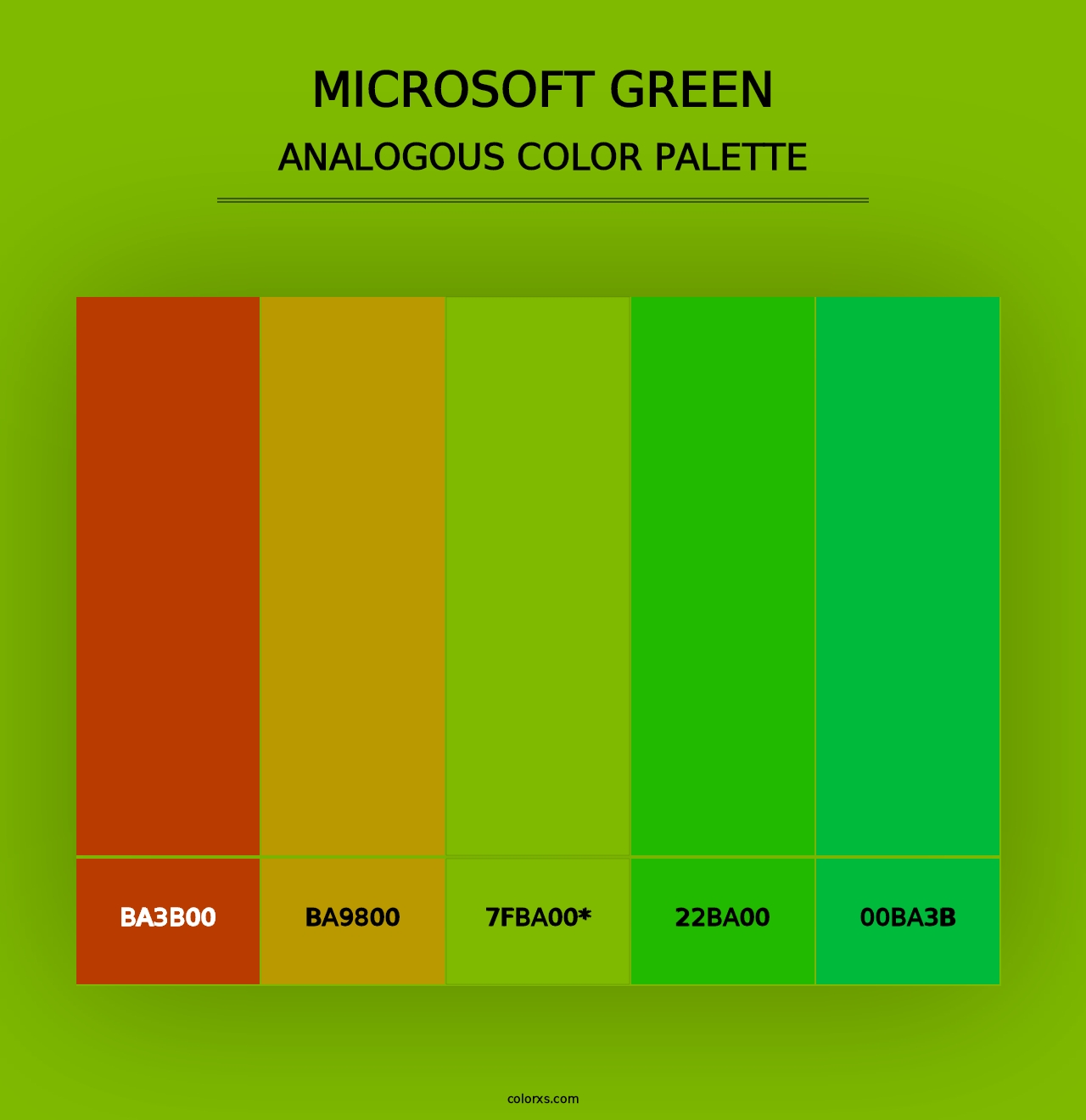 Microsoft Green - Analogous Color Palette