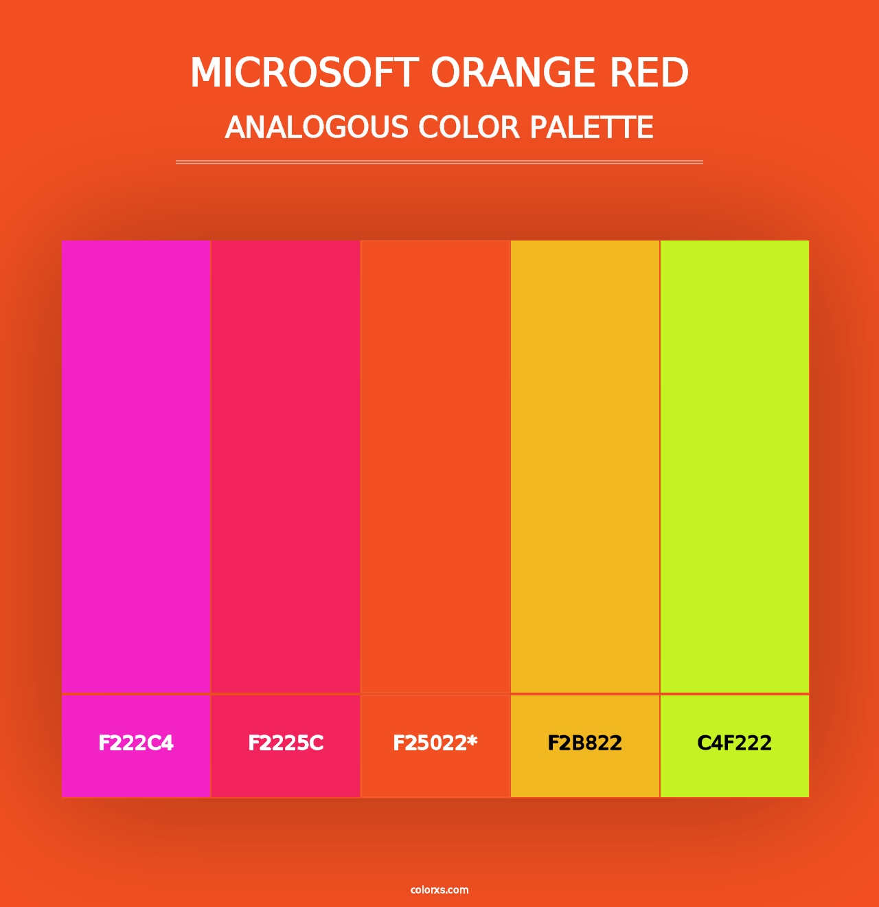 Microsoft Orange Red - Analogous Color Palette