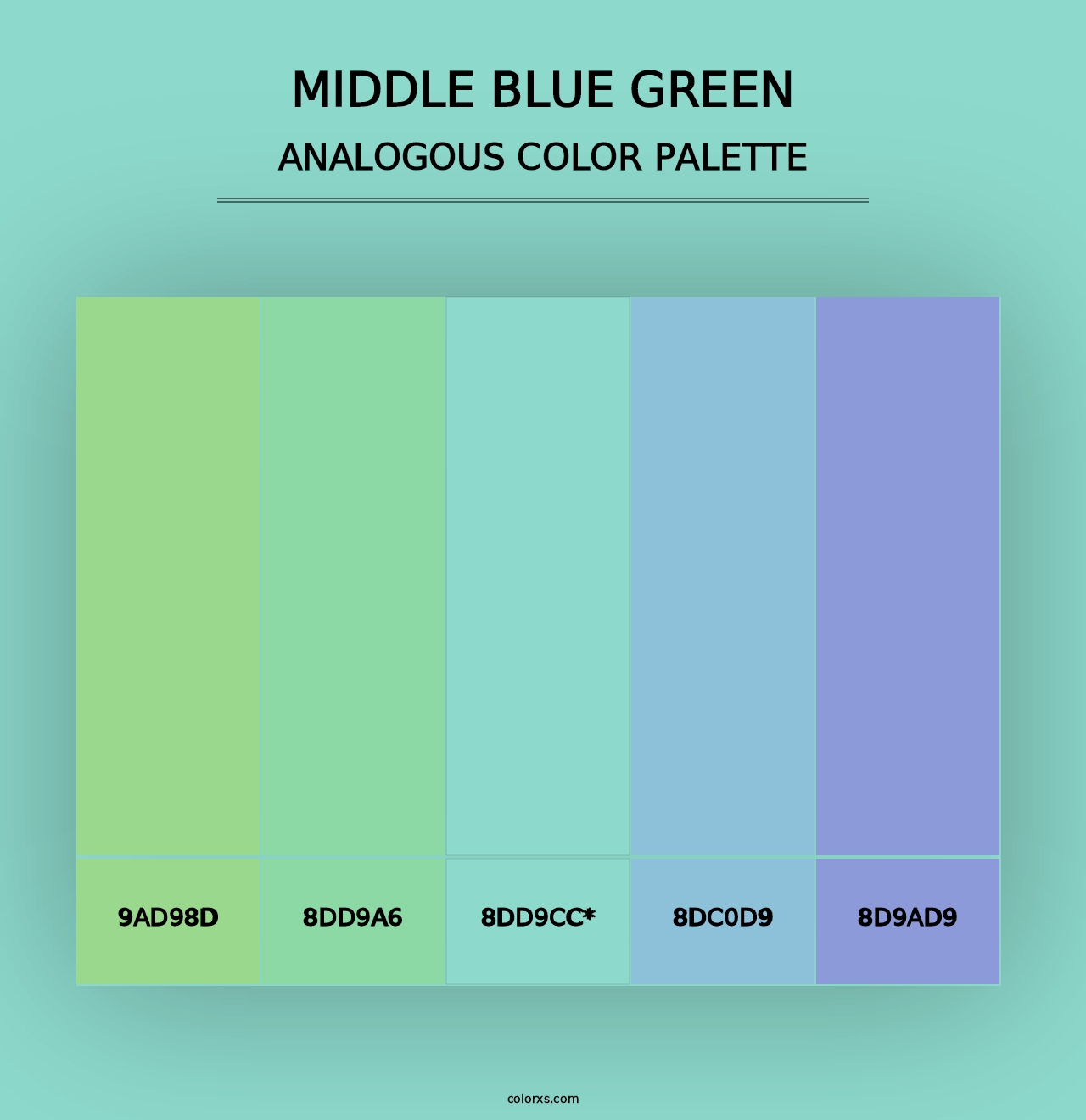 Middle Blue Green - Analogous Color Palette