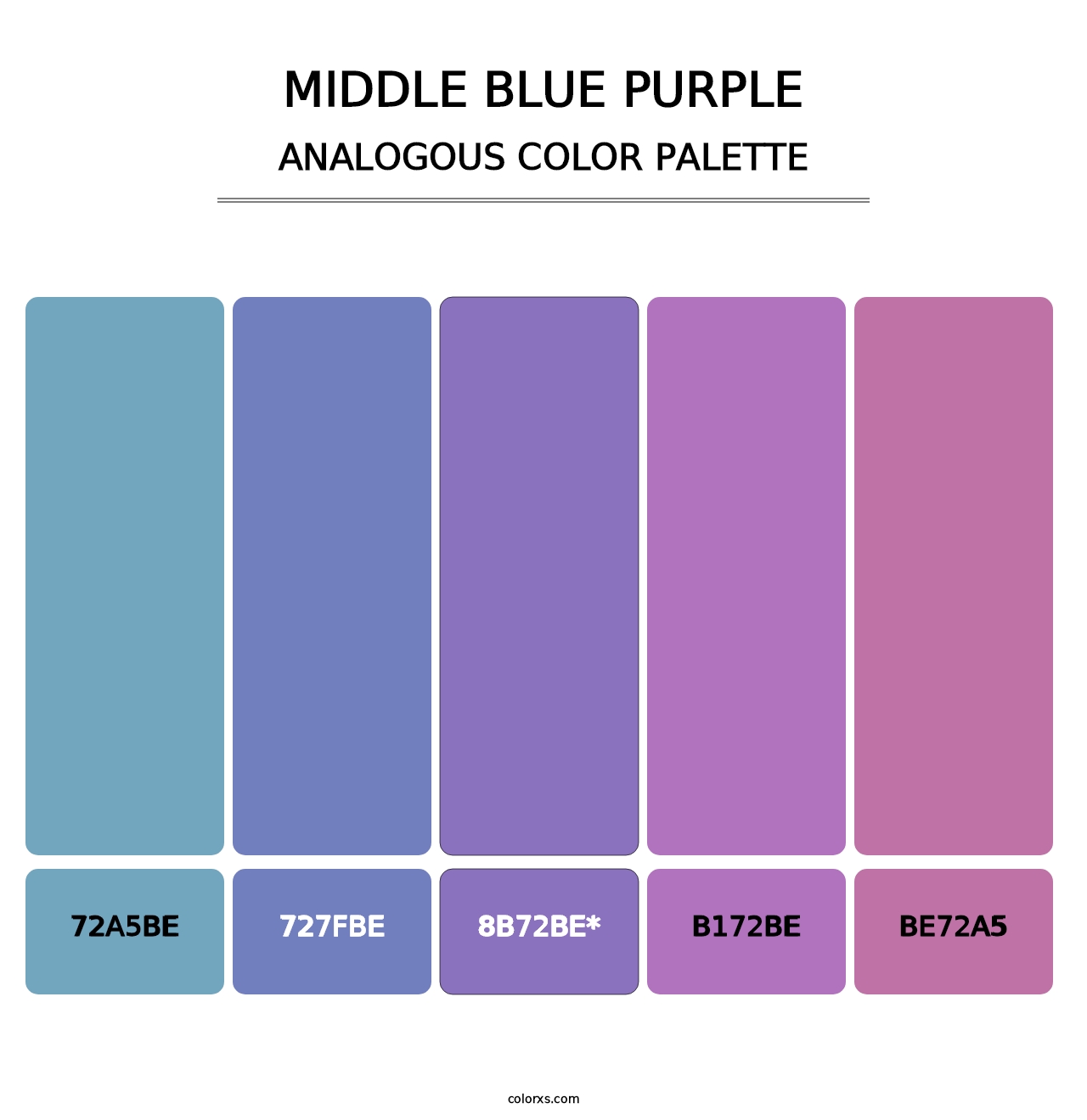 Middle Blue Purple - Analogous Color Palette