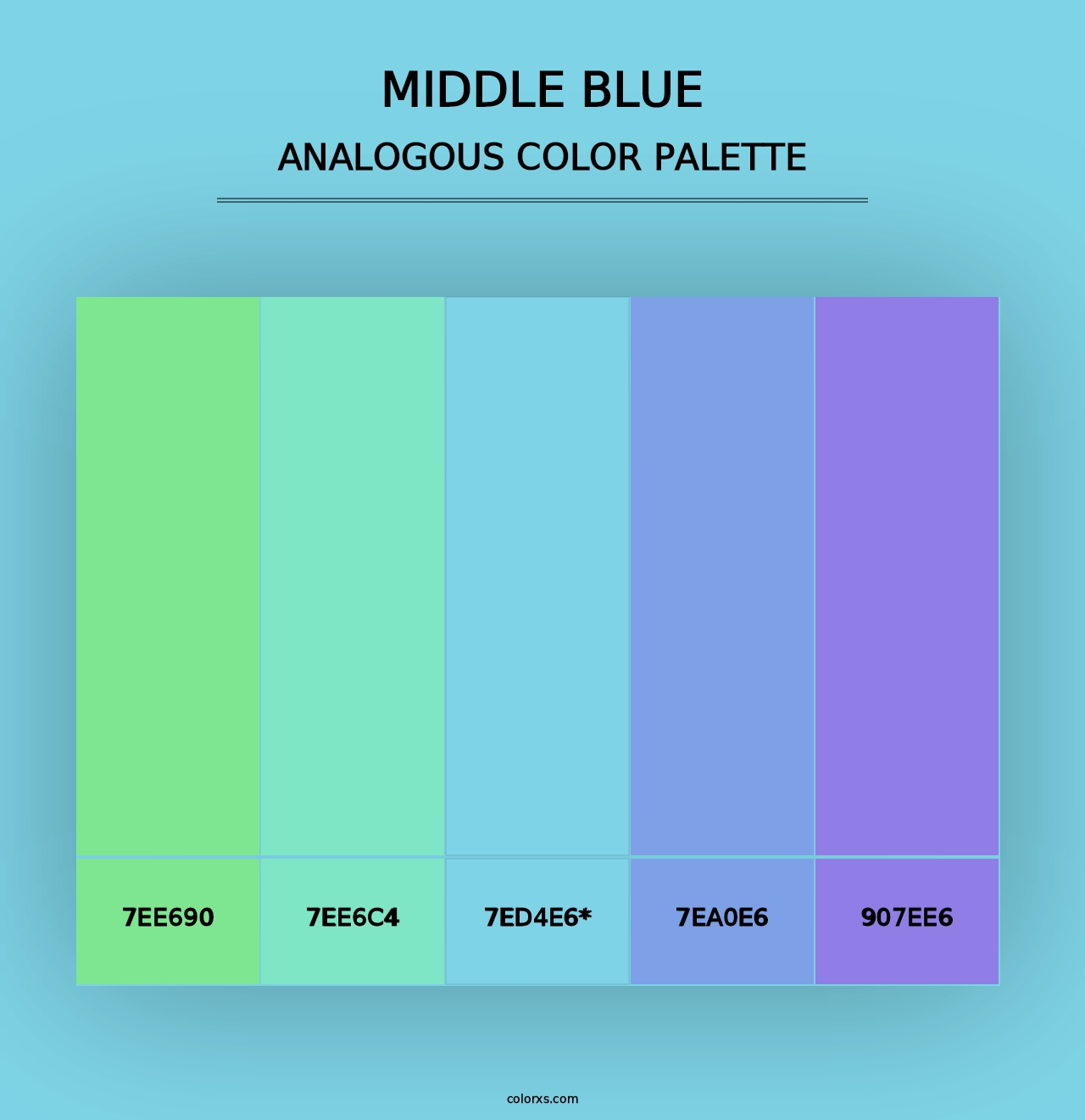 Middle Blue - Analogous Color Palette