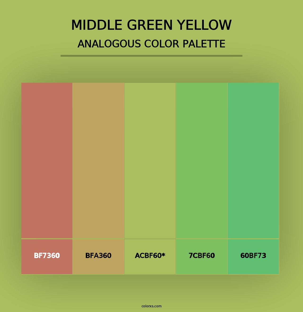 Middle Green Yellow - Analogous Color Palette