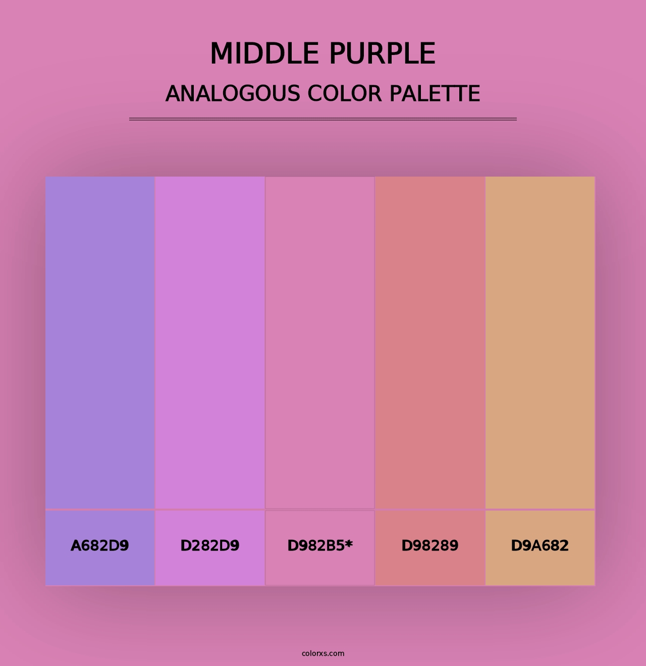 Middle Purple - Analogous Color Palette