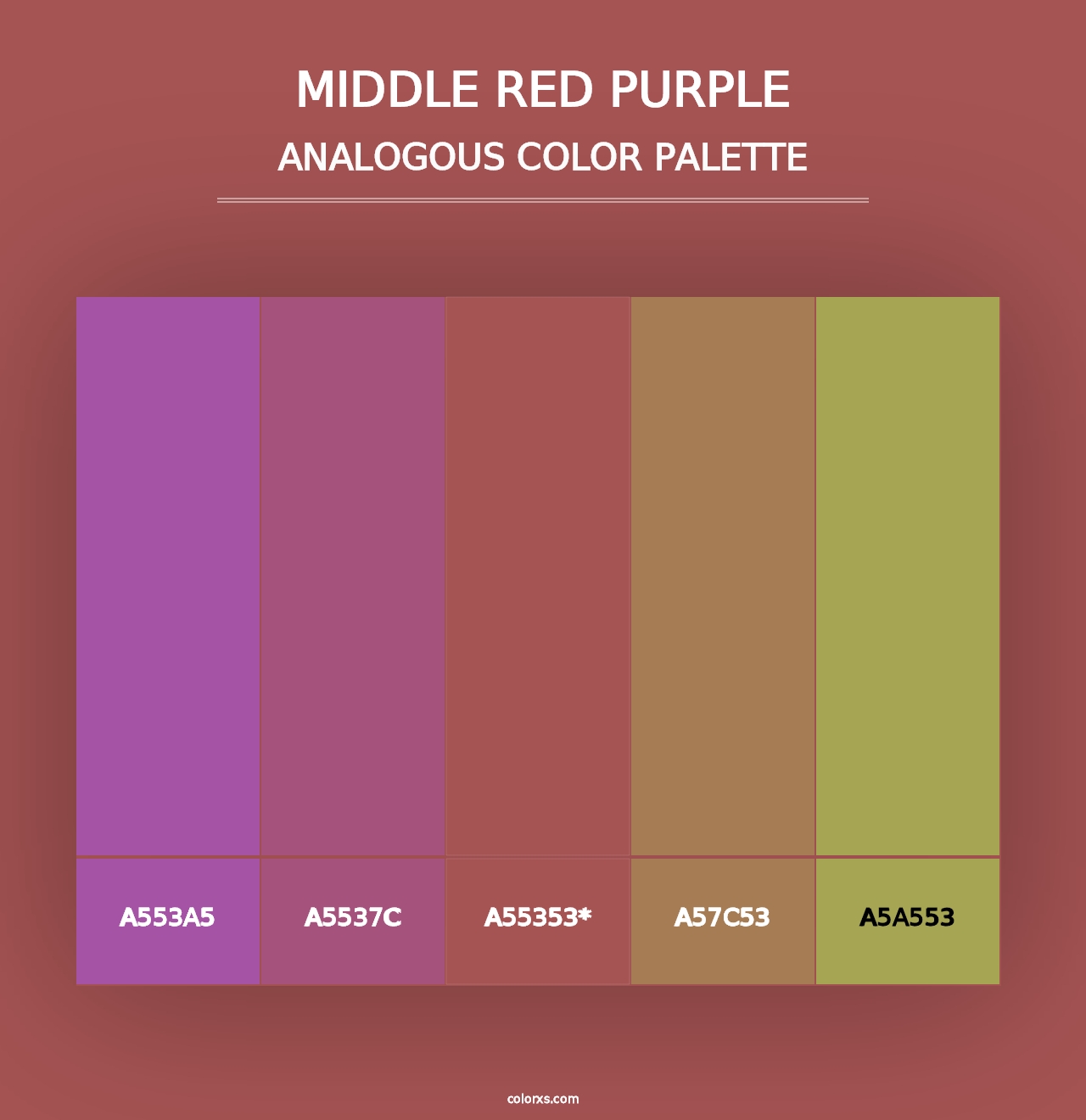 Middle Red Purple - Analogous Color Palette