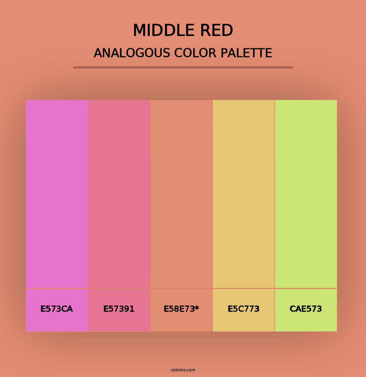 Middle Red - Analogous Color Palette