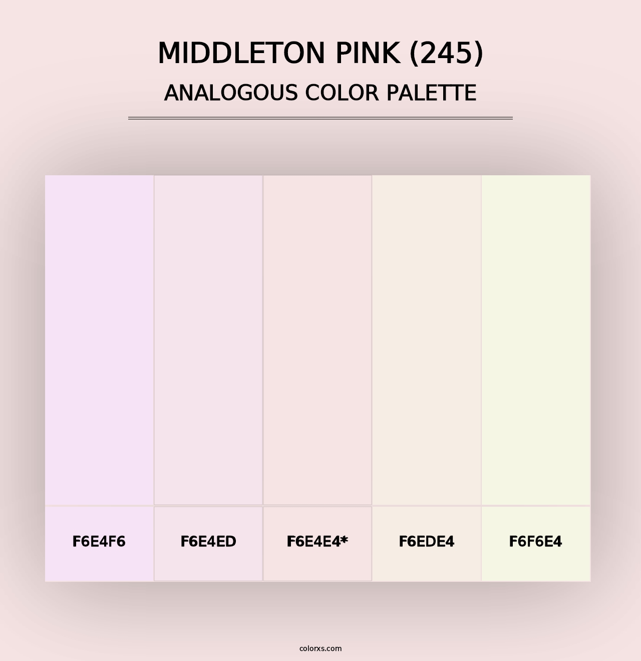 Middleton Pink (245) - Analogous Color Palette