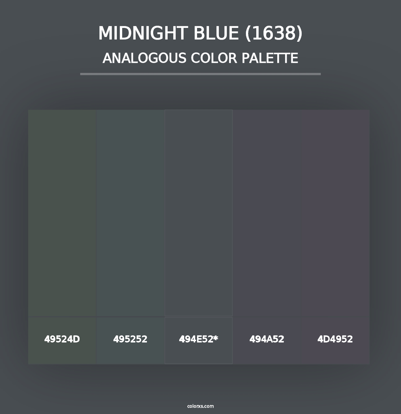 Midnight Blue (1638) - Analogous Color Palette