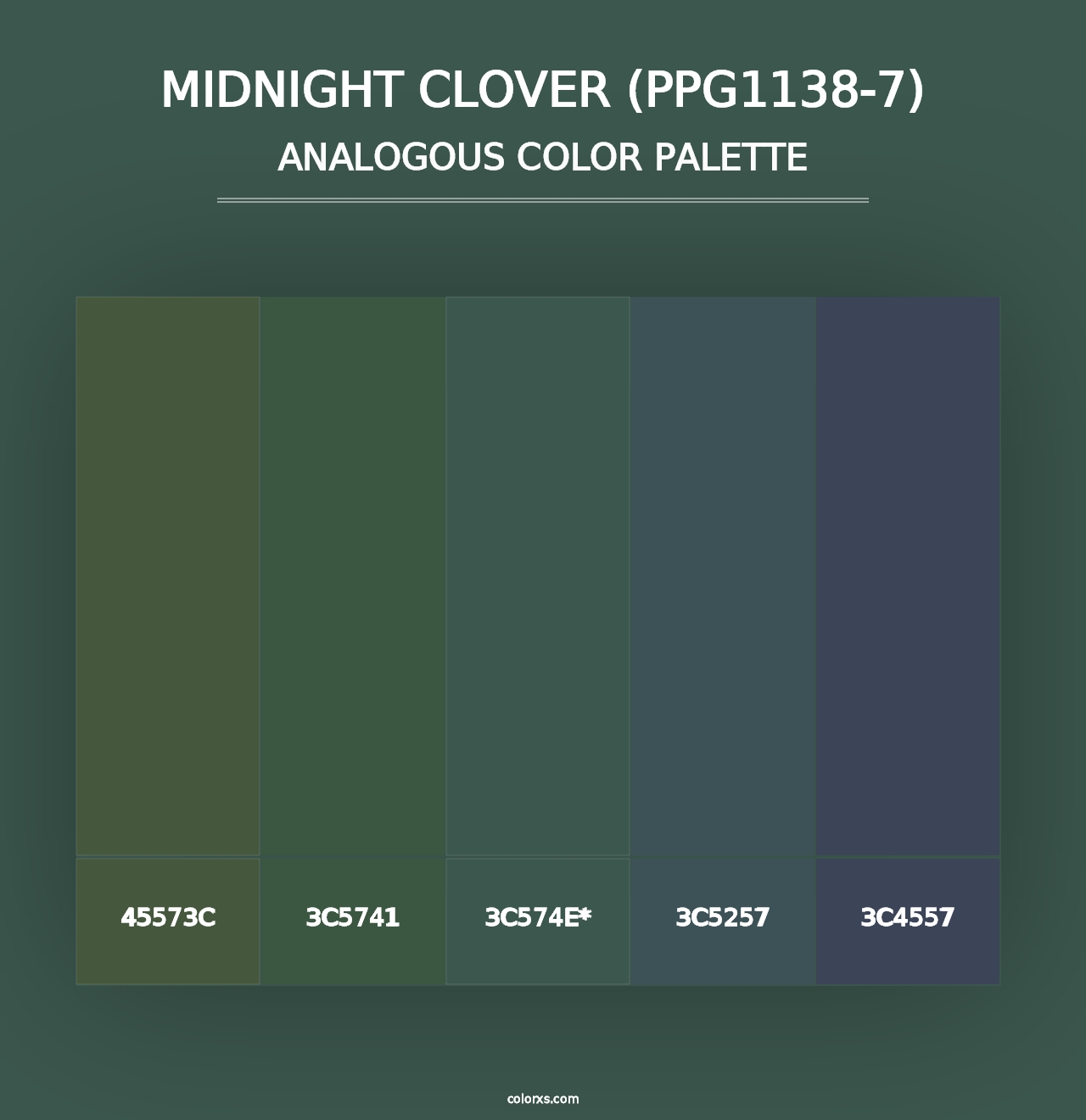 Midnight Clover (PPG1138-7) - Analogous Color Palette