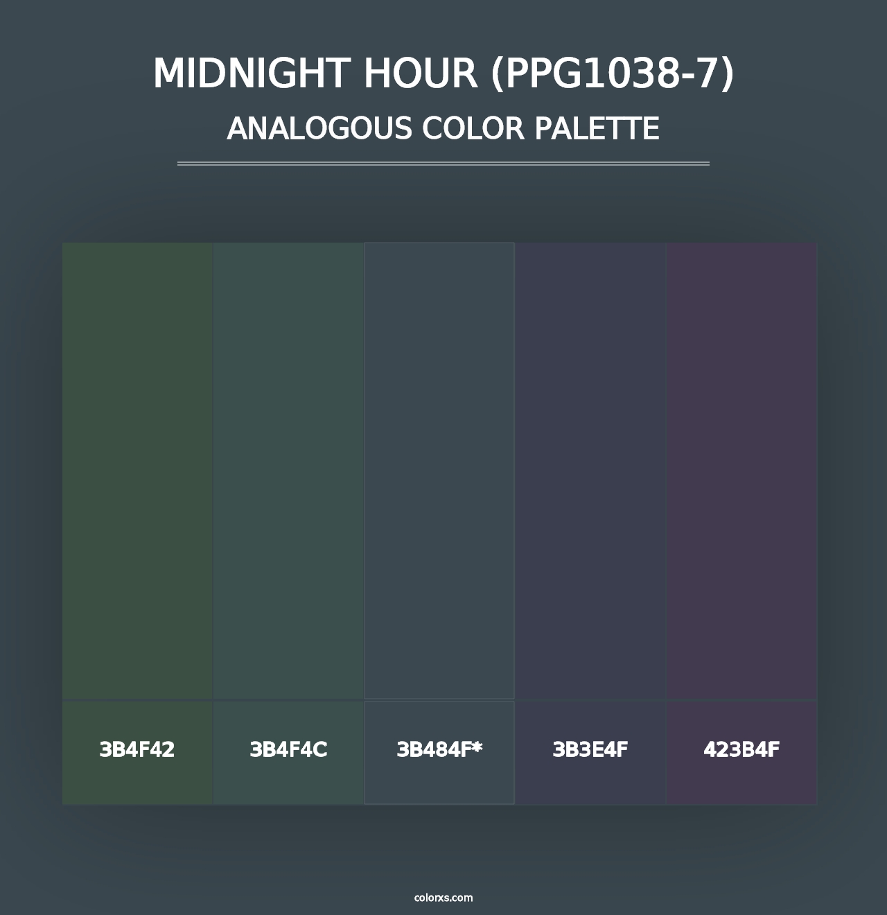 Midnight Hour (PPG1038-7) - Analogous Color Palette