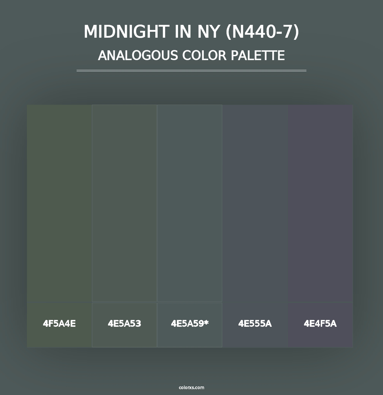 Midnight In Ny (N440-7) - Analogous Color Palette