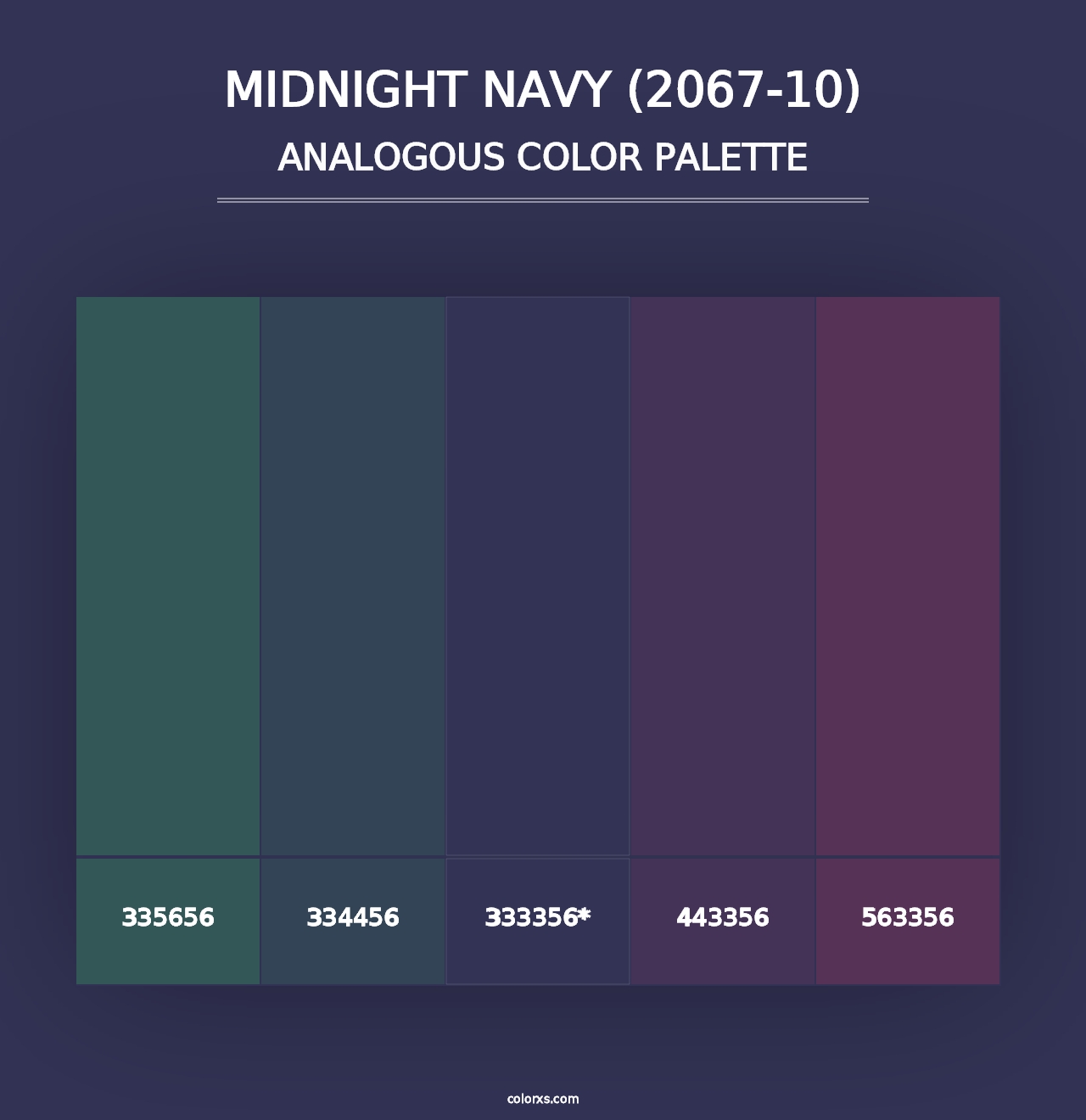 Midnight Navy (2067-10) - Analogous Color Palette