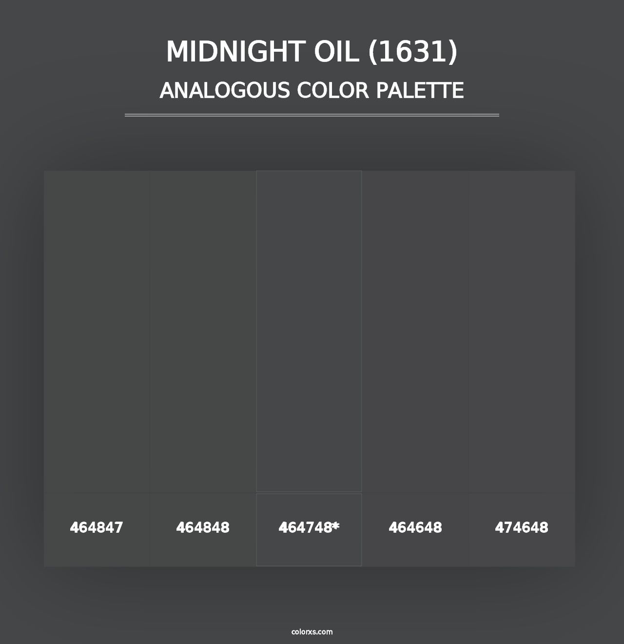 Midnight Oil (1631) - Analogous Color Palette