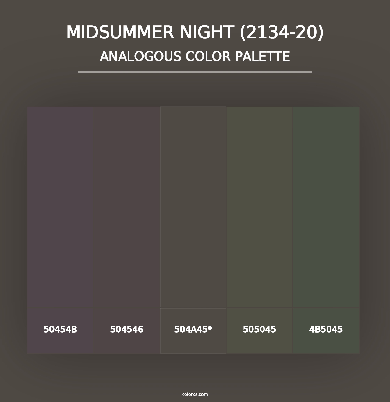 Midsummer Night (2134-20) - Analogous Color Palette