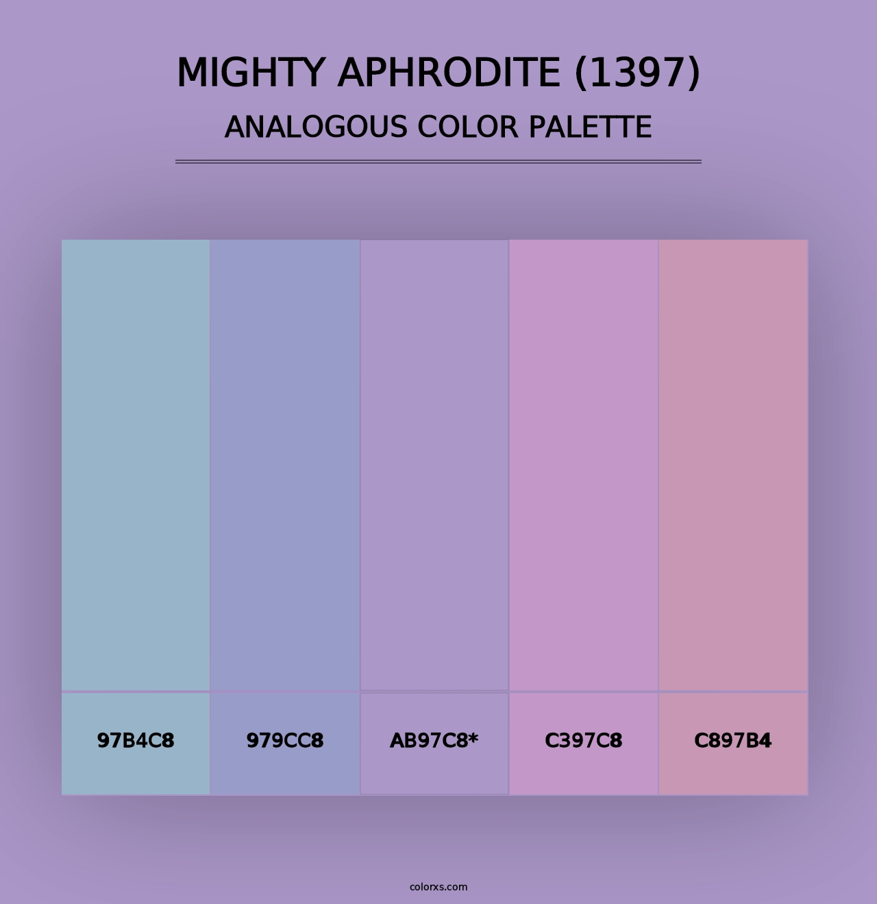 Mighty Aphrodite (1397) - Analogous Color Palette