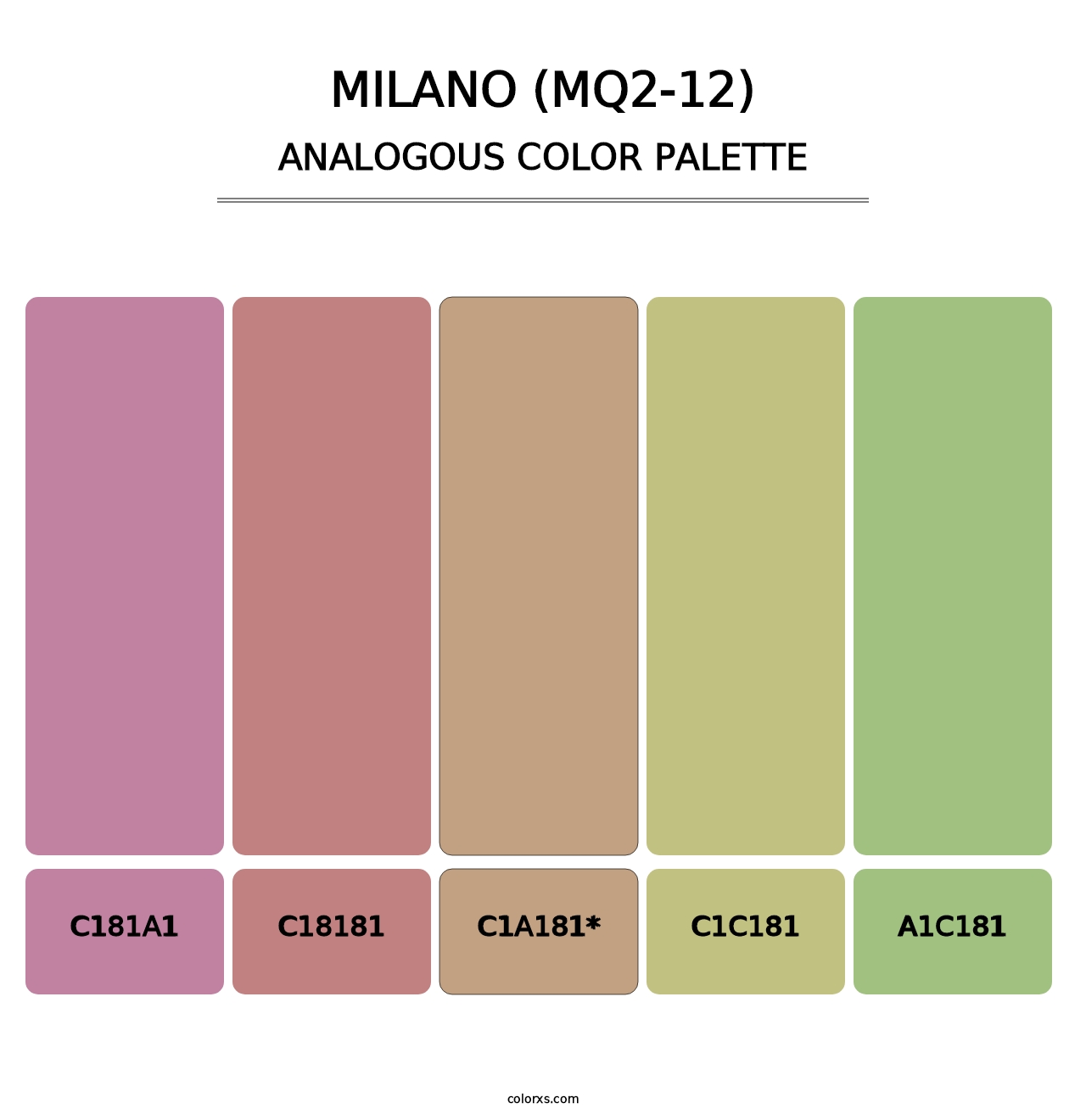 Milano (MQ2-12) - Analogous Color Palette