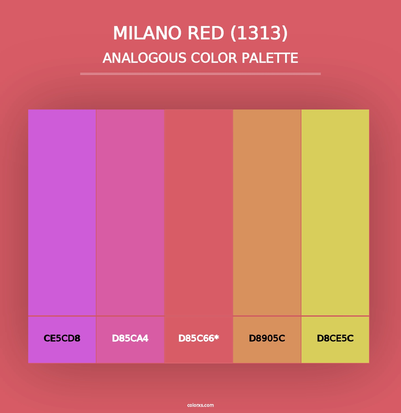 Milano Red (1313) - Analogous Color Palette