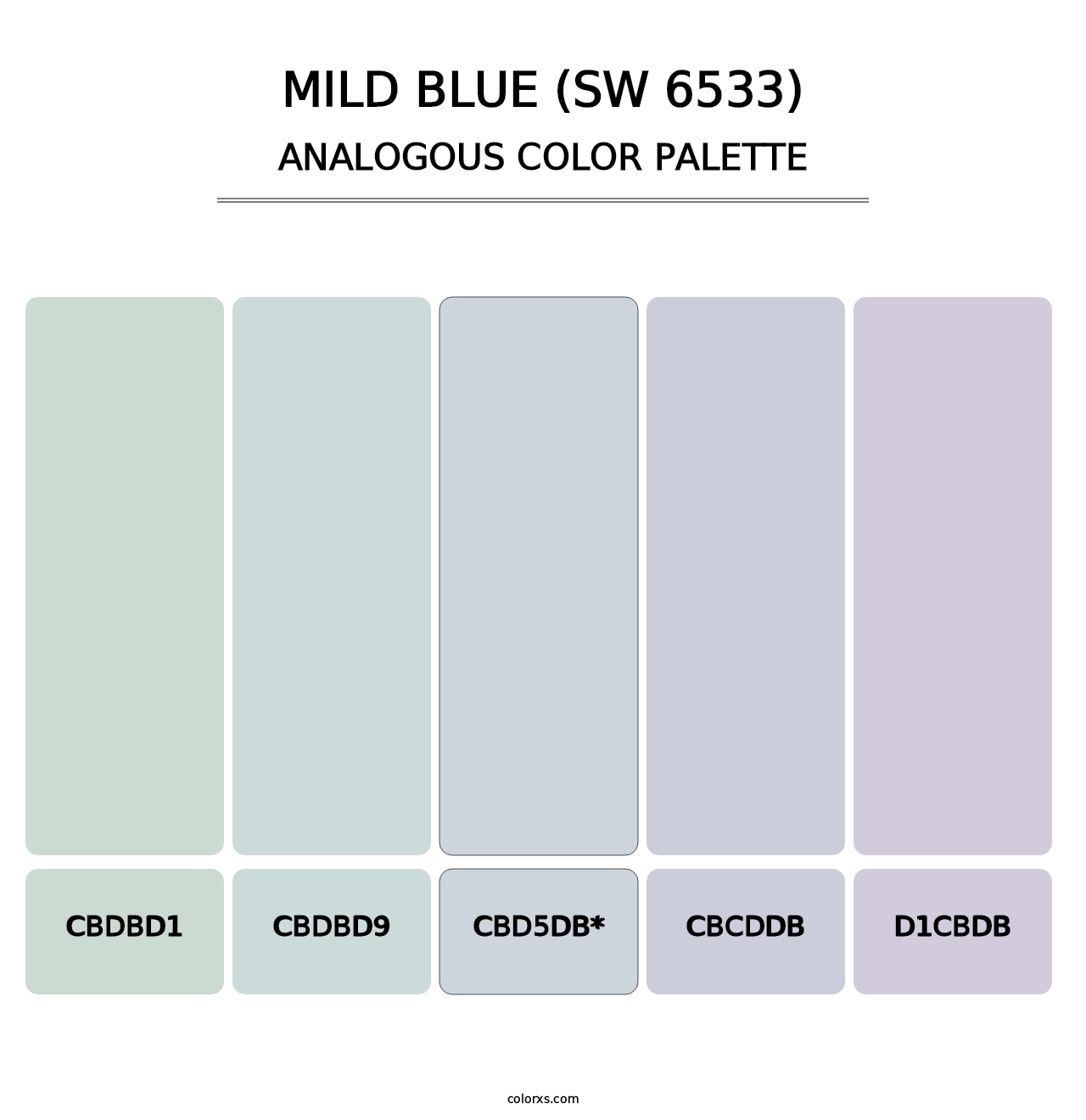 Mild Blue (SW 6533) - Analogous Color Palette