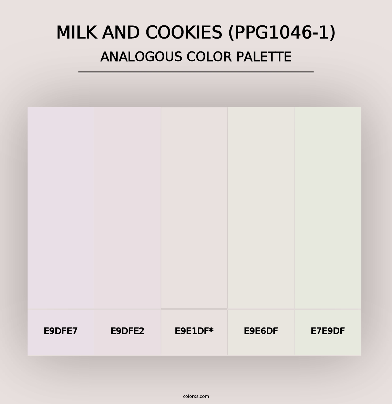 Milk And Cookies (PPG1046-1) - Analogous Color Palette