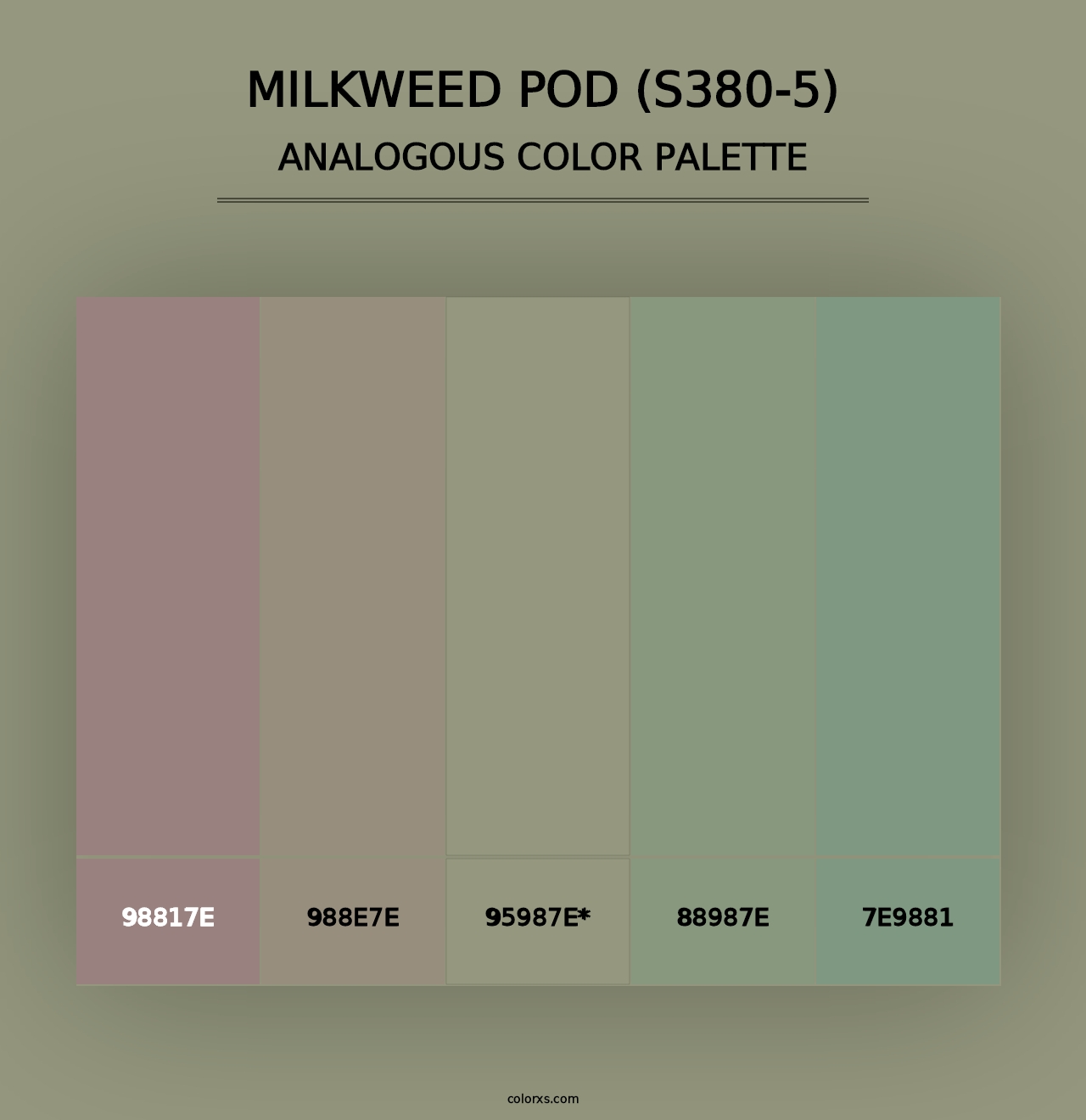 Milkweed Pod (S380-5) - Analogous Color Palette