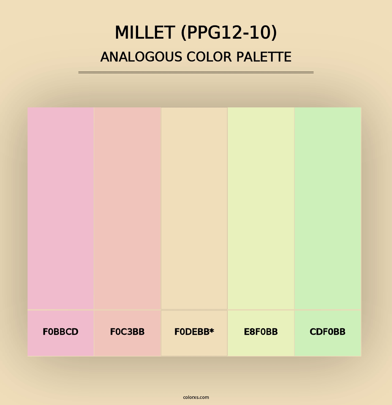 Millet (PPG12-10) - Analogous Color Palette