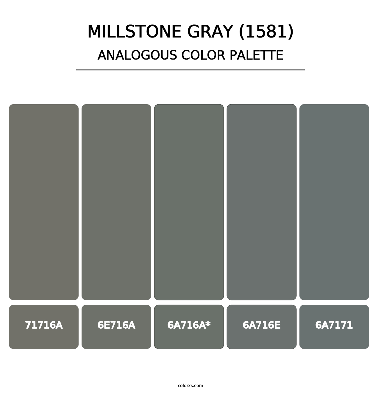 Millstone Gray (1581) - Analogous Color Palette