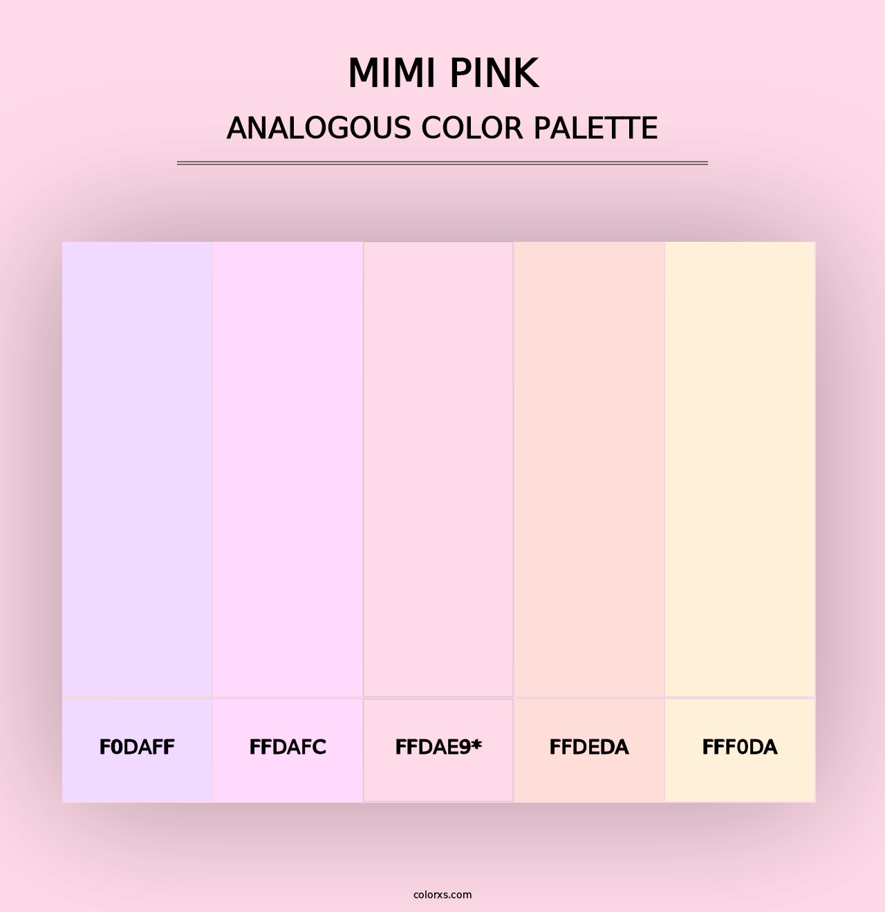 Mimi Pink - Analogous Color Palette