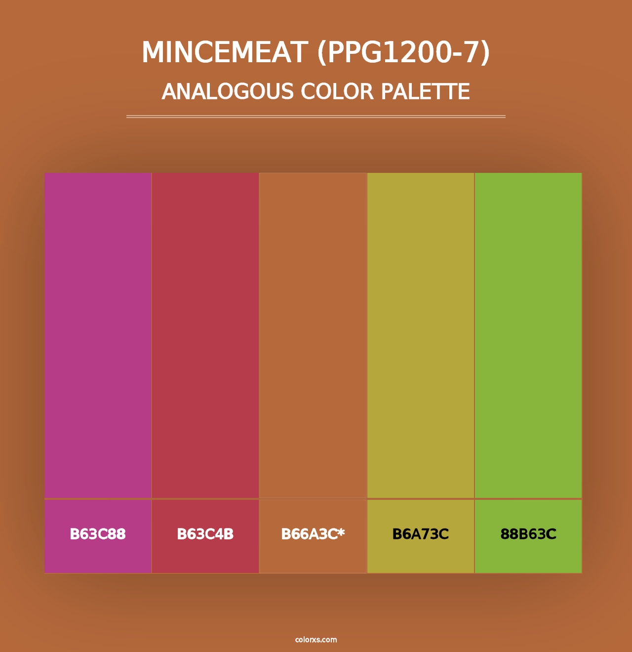 Mincemeat (PPG1200-7) - Analogous Color Palette