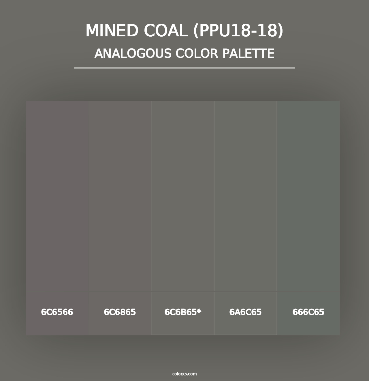 Mined Coal (PPU18-18) - Analogous Color Palette