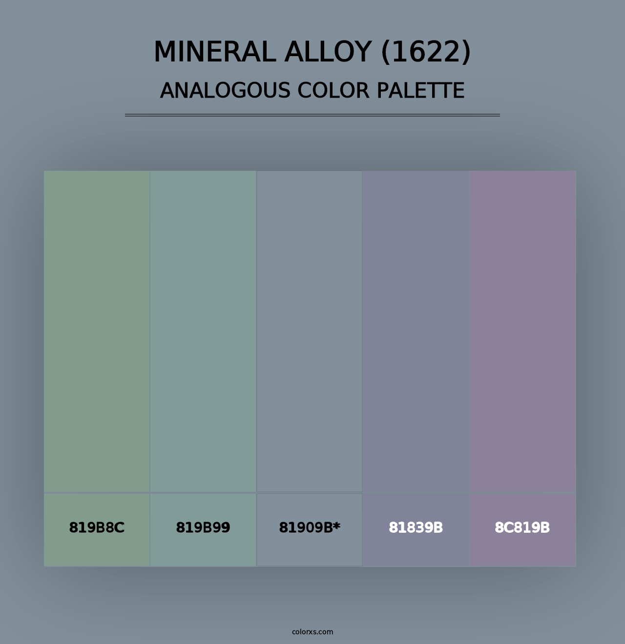 Mineral Alloy (1622) - Analogous Color Palette