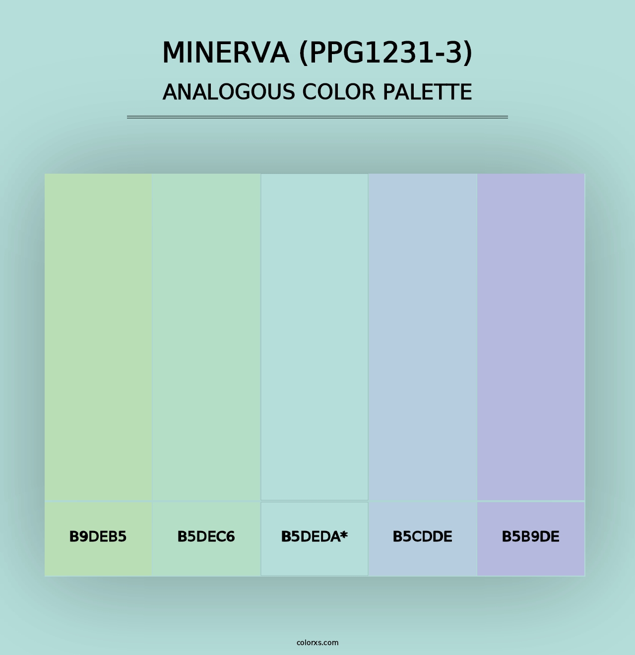 Minerva (PPG1231-3) - Analogous Color Palette