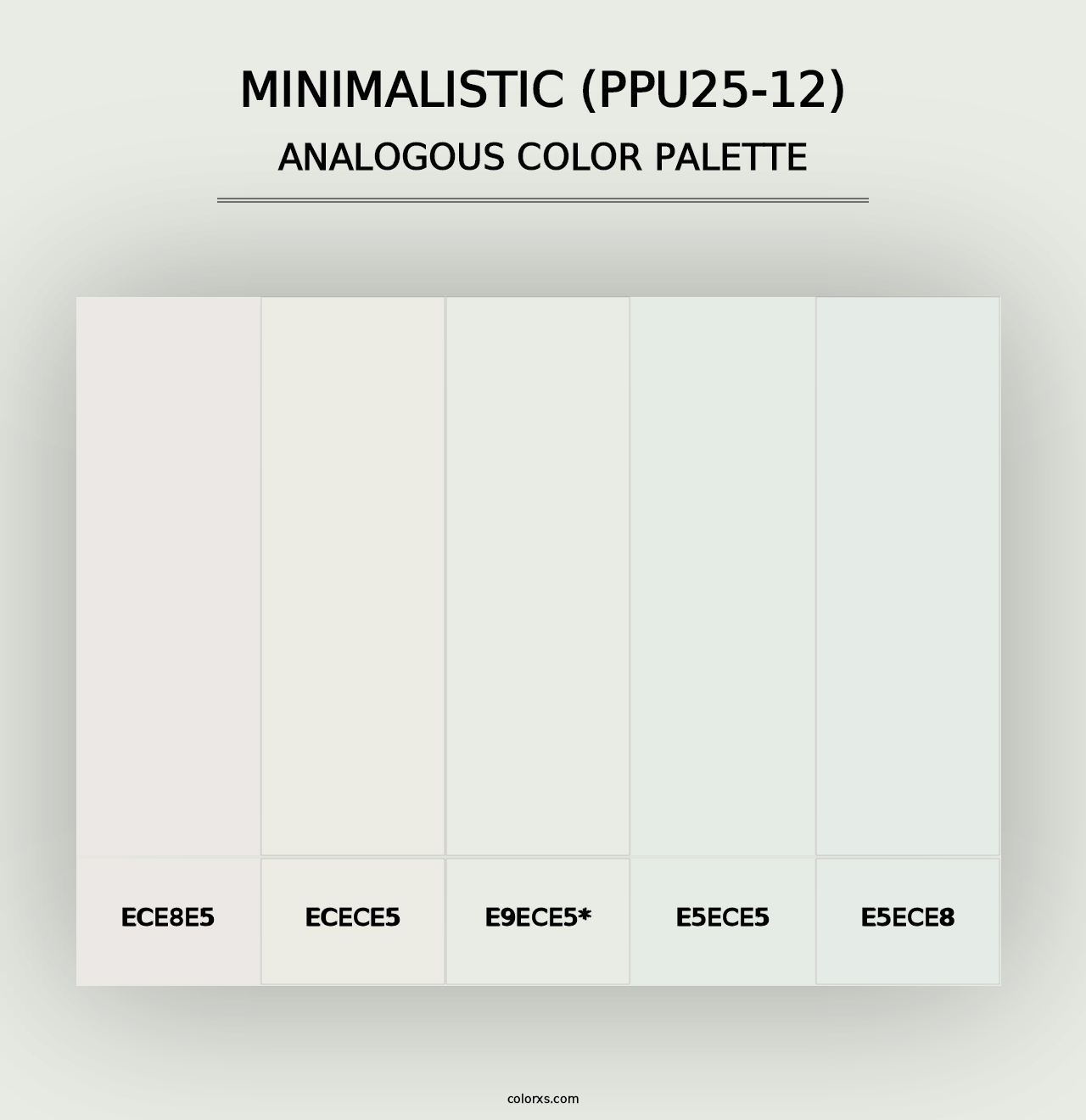 Minimalistic (PPU25-12) - Analogous Color Palette