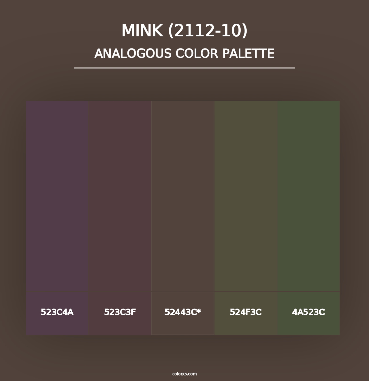 Mink (2112-10) - Analogous Color Palette