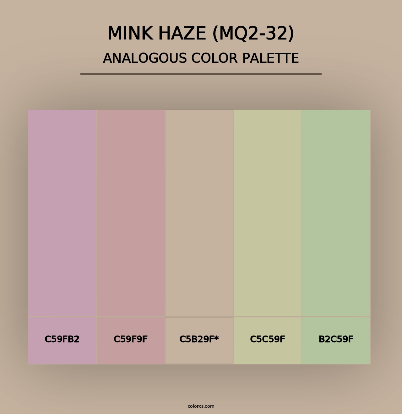 Mink Haze (MQ2-32) - Analogous Color Palette